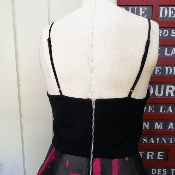 Eight Sixty iridescent abstract print party dress pink black Size Medium - Picture 5 of 10